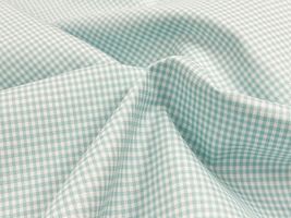 【現品限り特価】Exclusive Collection ミントブルーの西脇産先染100双クロスチェック