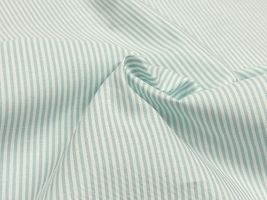 【現品限り特価】Exclusive Collection ミントブルーの西脇産先染100双クロスストライプ