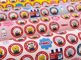 コットンこばやし ペロNEKOちゃんのコットンキャンバスプリント_拡大イメージ