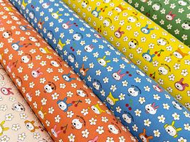 コットンこばやし コットンキャンバスプリント「うさねこ」_拡大イメージ