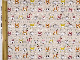 コットンこばやし コットンキャンバスプリント「うさねこ」_拡大イメージ