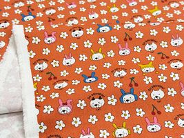 コットンこばやし コットンキャンバスプリント「うさねこ」_拡大イメージ