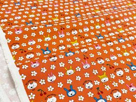 コットンこばやし コットンキャンバスプリント「うさねこ」_拡大イメージ