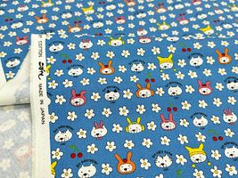 コットンこばやし コットンキャンバスプリント「うさねこ」_拡大イメージ