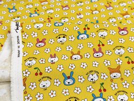 コットンこばやし コットンキャンバスプリント「うさねこ」_拡大イメージ
