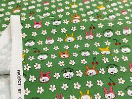 コットンこばやし コットンキャンバスプリント「うさねこ」_拡大イメージ