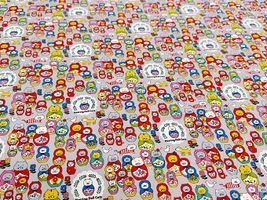 コットンこばやし コットンキャンバスプリント「ネコリョーシカ」_拡大イメージ