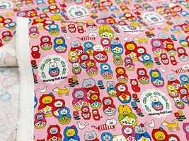 コットンこばやし コットンキャンバスプリント「ネコリョーシカ」_拡大イメージ