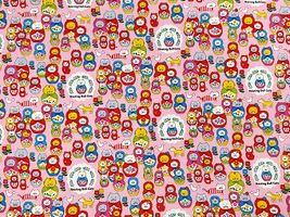 コットンこばやし コットンキャンバスプリント「ネコリョーシカ」_拡大イメージ