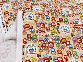 コットンこばやし コットンキャンバスプリント「ネコリョーシカ」_拡大イメージ