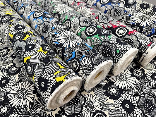 北欧調綿麻キャンバスプリント「Nordic flower」