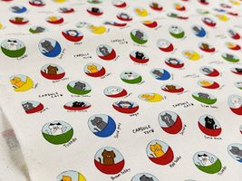 コットンこばやし ガチャ猫のコットンキャンバスプリント_拡大イメージ