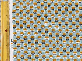 可愛らしい小花のリップルプリントミントグリーン