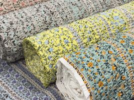 フラワーパターンのリップルプリント_拡大イメージ