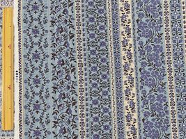 フラワーパターンのリップルプリントマイルドブルー