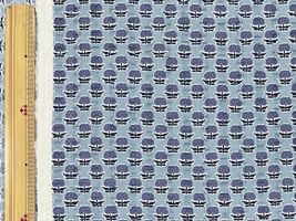 可愛らしい小花のリップルプリントブルーグレー