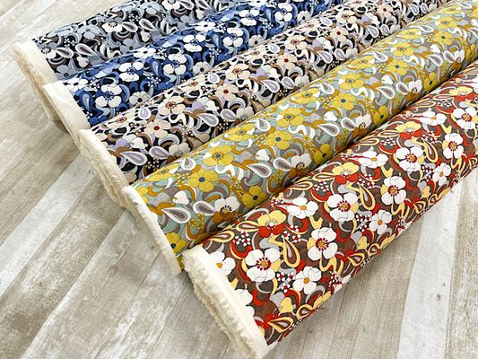 【現品限り特価】コットンこばやし ブロードプリント「マーブルフラワー」
