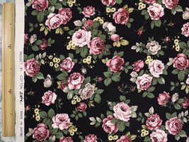 コットンこばやし クラシックローズのコットンキャンバスブラック