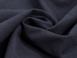 新・綿麻先染めワッシャー無地ネイビー