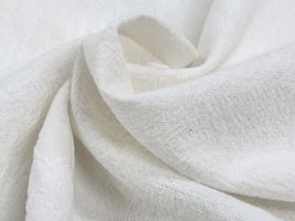 新・綿麻先染めワッシャー無地オフホワイト