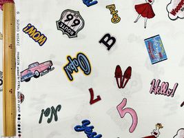 シャーティングプリント小関鈴子コレクション「レトロアメリカン」オフホワイト