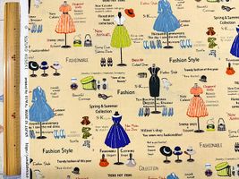 シャーティングプリント 小関鈴子コレクション「Fashion style」イエロー