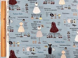 シャーティングプリント 小関鈴子コレクション「Fashion style」スモークブルー