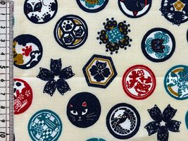 スケアープリント にゃんこだ和「かもんだにゃー」アイボリー