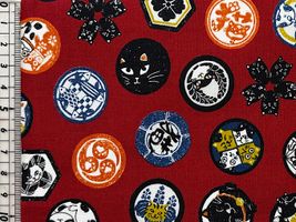 スケアープリント にゃんこだ和「かもんだにゃー」レッド