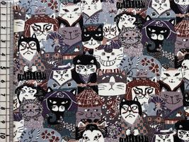 スケアープリント にゃんこだ和「かぶきだにゃー」グレー系