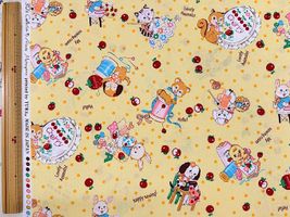 シャーティングプリント 松山敦子30`sCollection「アニマルソーイング」イエロー