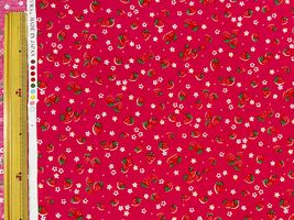 シャーティングプリント 松山敦子30`sCollection「かわいいイチゴ」レッド