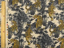 ヴィンテージシーチングプリントCreate Your Style「虎」アイボリー