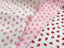 いちごのオックスプリントキルティング_拡大イメージ