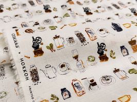 my piece of fabric 珈琲の60ローンプリント_拡大イメージ