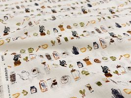 my piece of fabric 珈琲の60ローンプリント_拡大イメージ