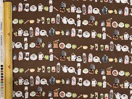 my piece of fabric 珈琲の60ローンプリント_拡大イメージ