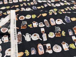my piece of fabric 珈琲の60ローンプリント_拡大イメージ