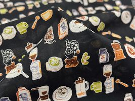 my piece of fabric 珈琲の60ローンプリント_拡大イメージ