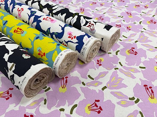 コットンこばやし綿麻キャンバスプリント「百合」