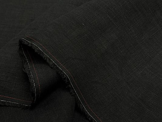 25番手のトリプルワッシャー加工ヨーロッパブラックリネン