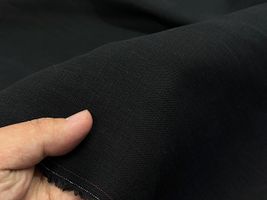 25番手のトリプルワッシャー加工ヨーロッパブラックリネン_拡大イメージ