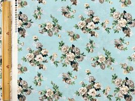 YUWA70マスターローンプリント「ローズの花束」ライトブルー