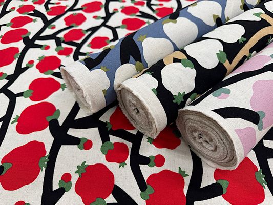 コットンこばやし綿麻キャンバスプリント「ざくろ」