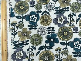 北欧調綿麻キャンバスプリント「Bloom」ライトミント