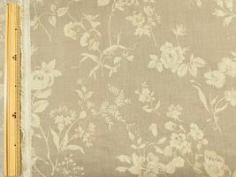 こうの早苗×YUWA ロイヤルソフトリネンプリント「bouquet」ベージュ