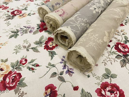 こうの早苗×YUWA ロイヤルソフトリネンプリント「bouquet」