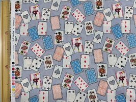 【現品限り特価】my piece of fabric トランプの60ローンプリントソフトグレー