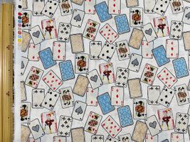 【現品限り特価】my piece of fabric トランプの60ローンプリントオフホワイト