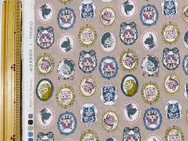 【現品限り特価】60ローンプリント「額縁と猫」_拡大イメージ